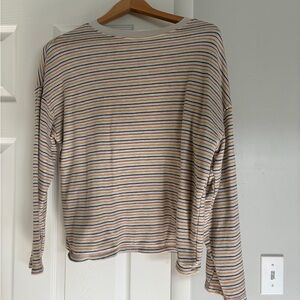 Carly Jean Los Angeles Neutral Striped Top